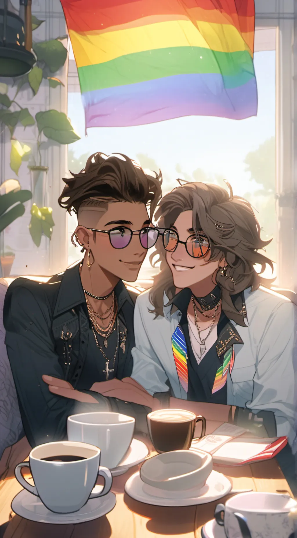 ai character: Matt and Scott  background