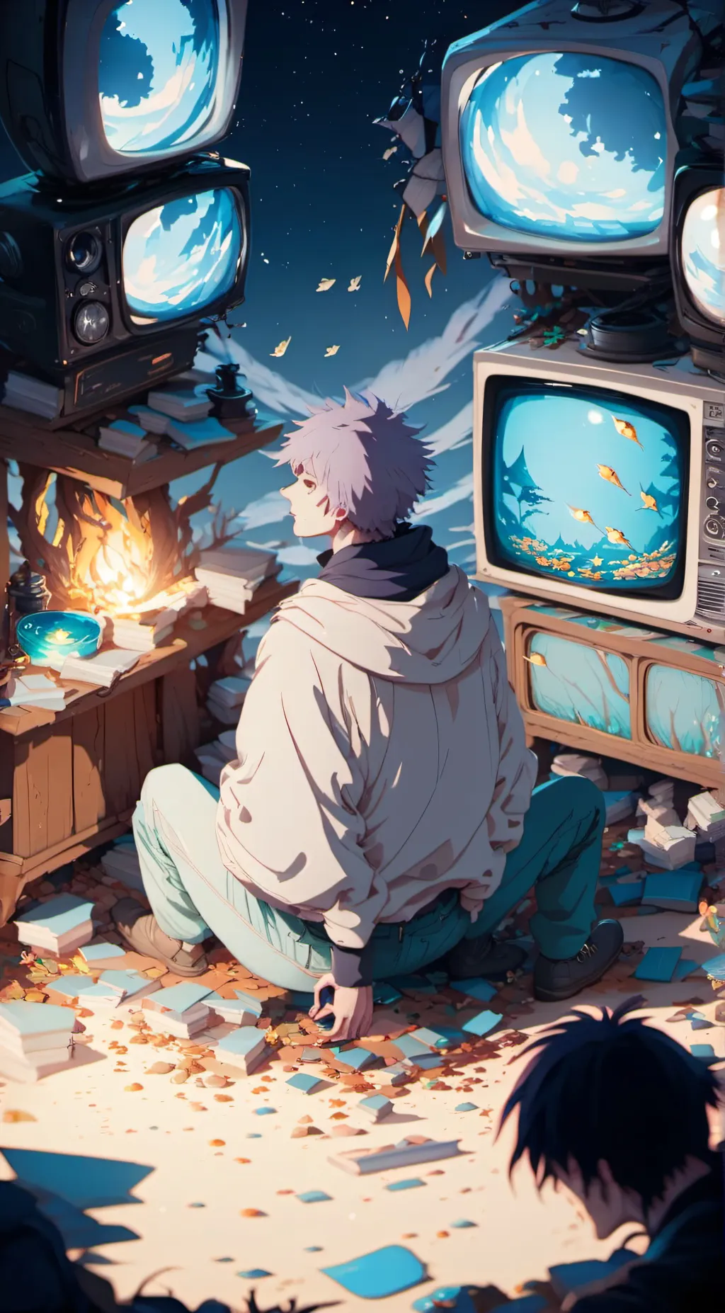 Talkie AI - Chat with Purple hair guy