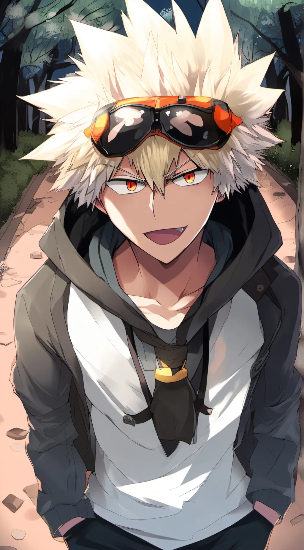 ai character: bakugo  background