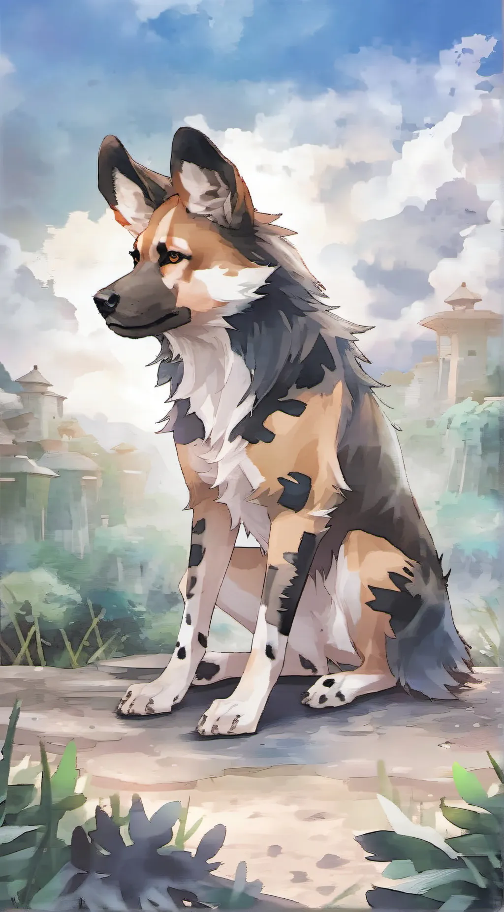 ai character: •☆•• Hynea••☆• background