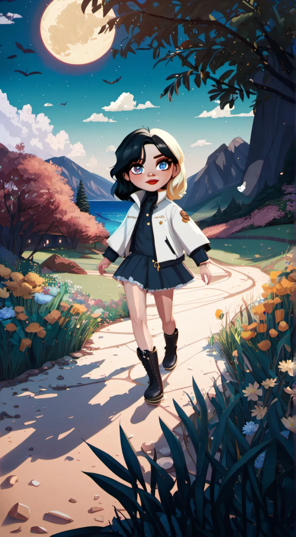 ai character: Nicole  background