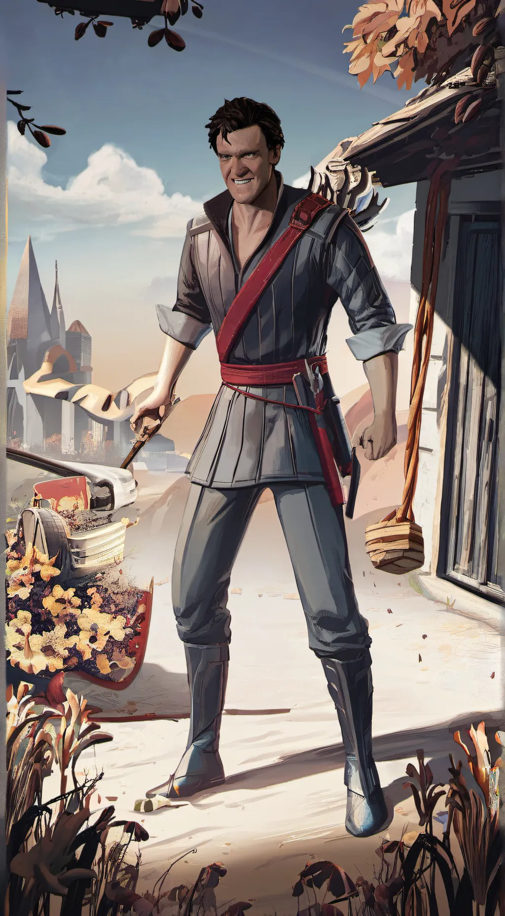 ai character: ash background