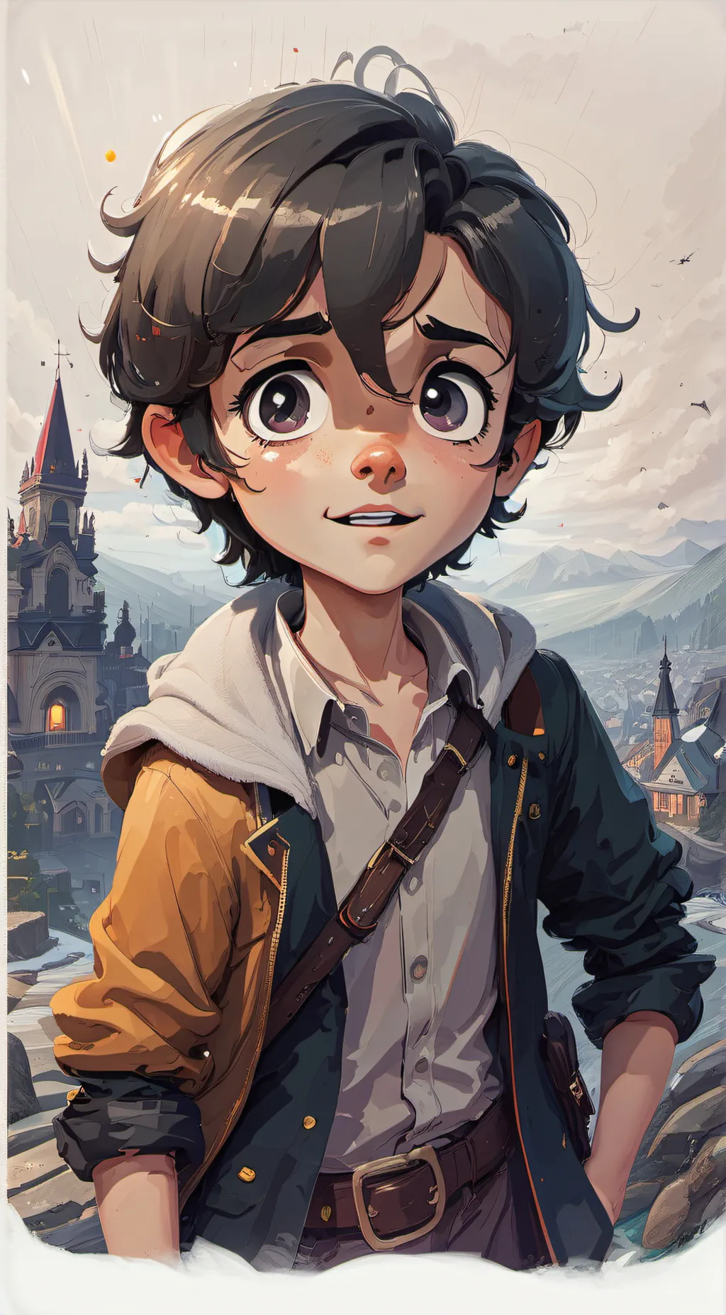 ai character: Evan Afton  background