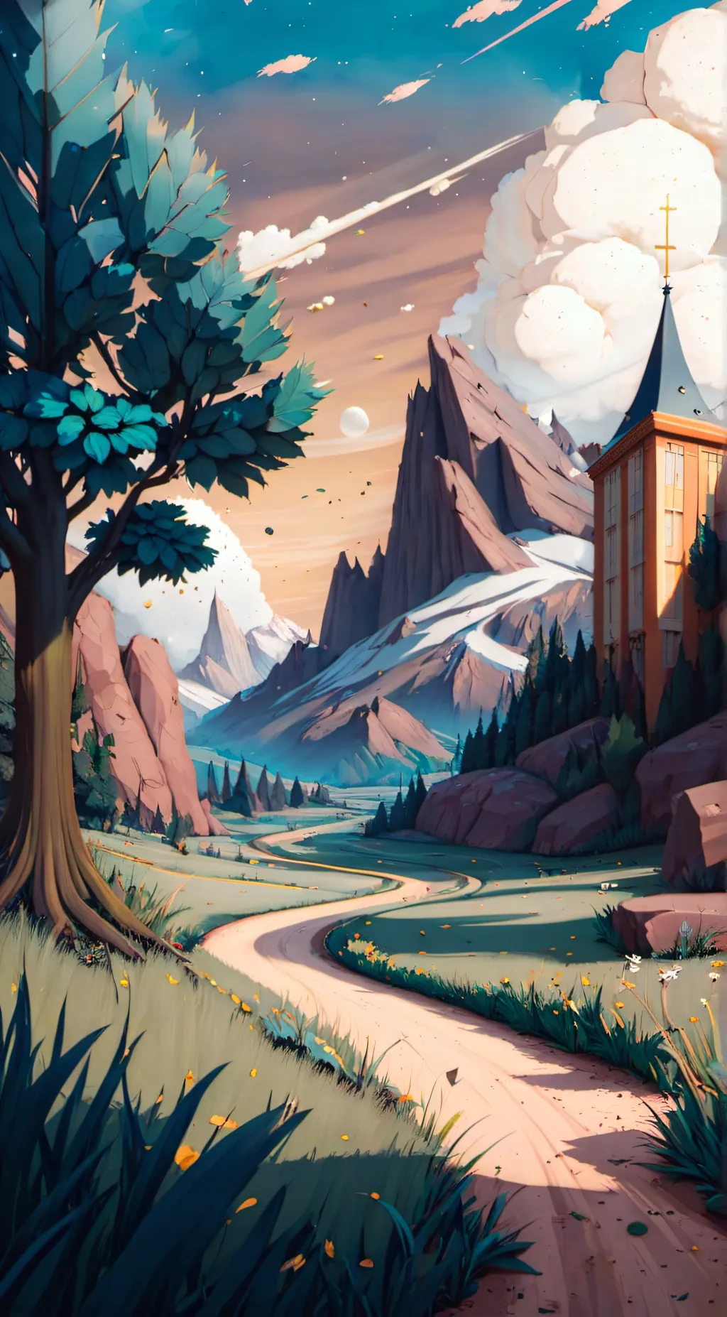 ai character: grass background