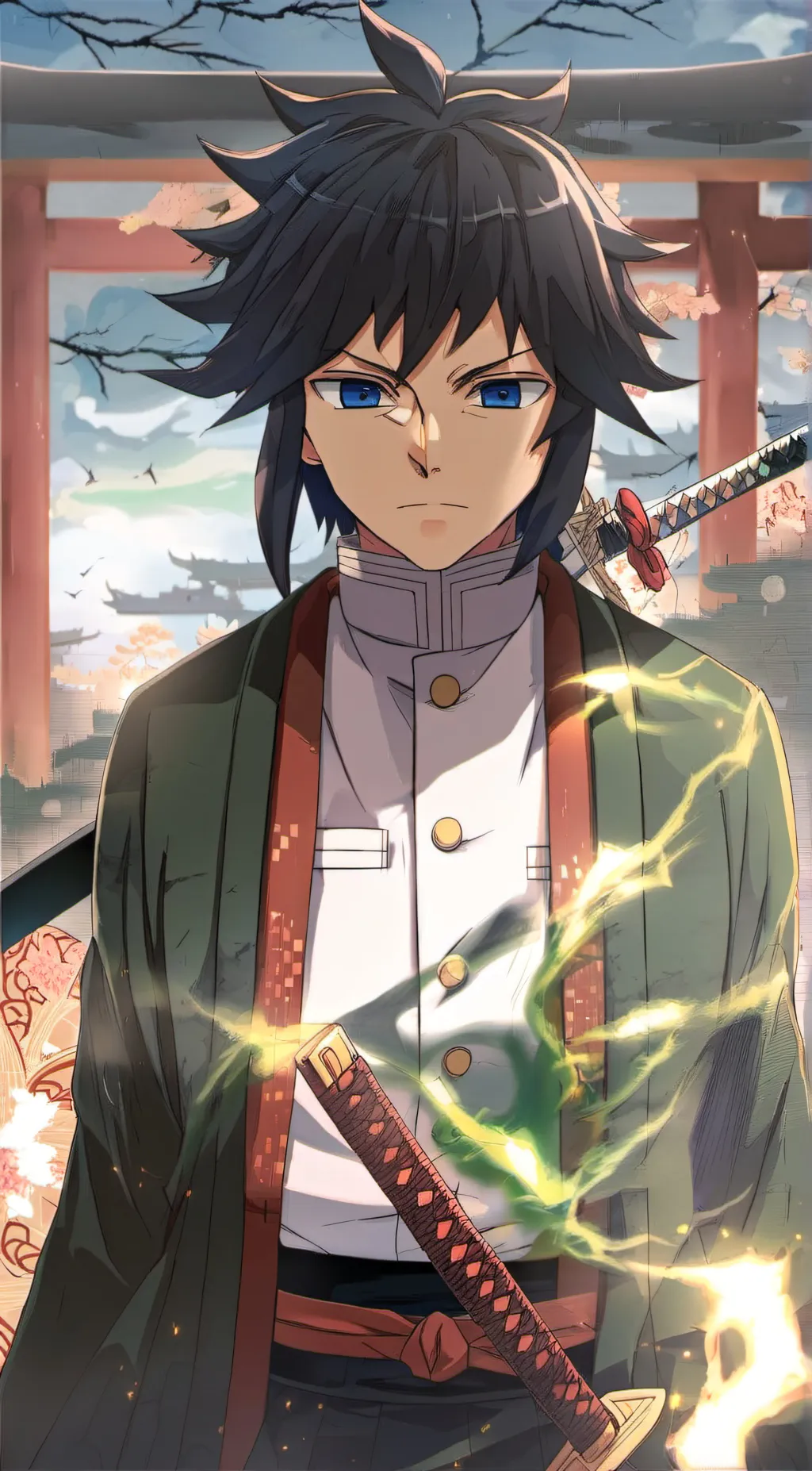 ai character: Giyu (crying) background