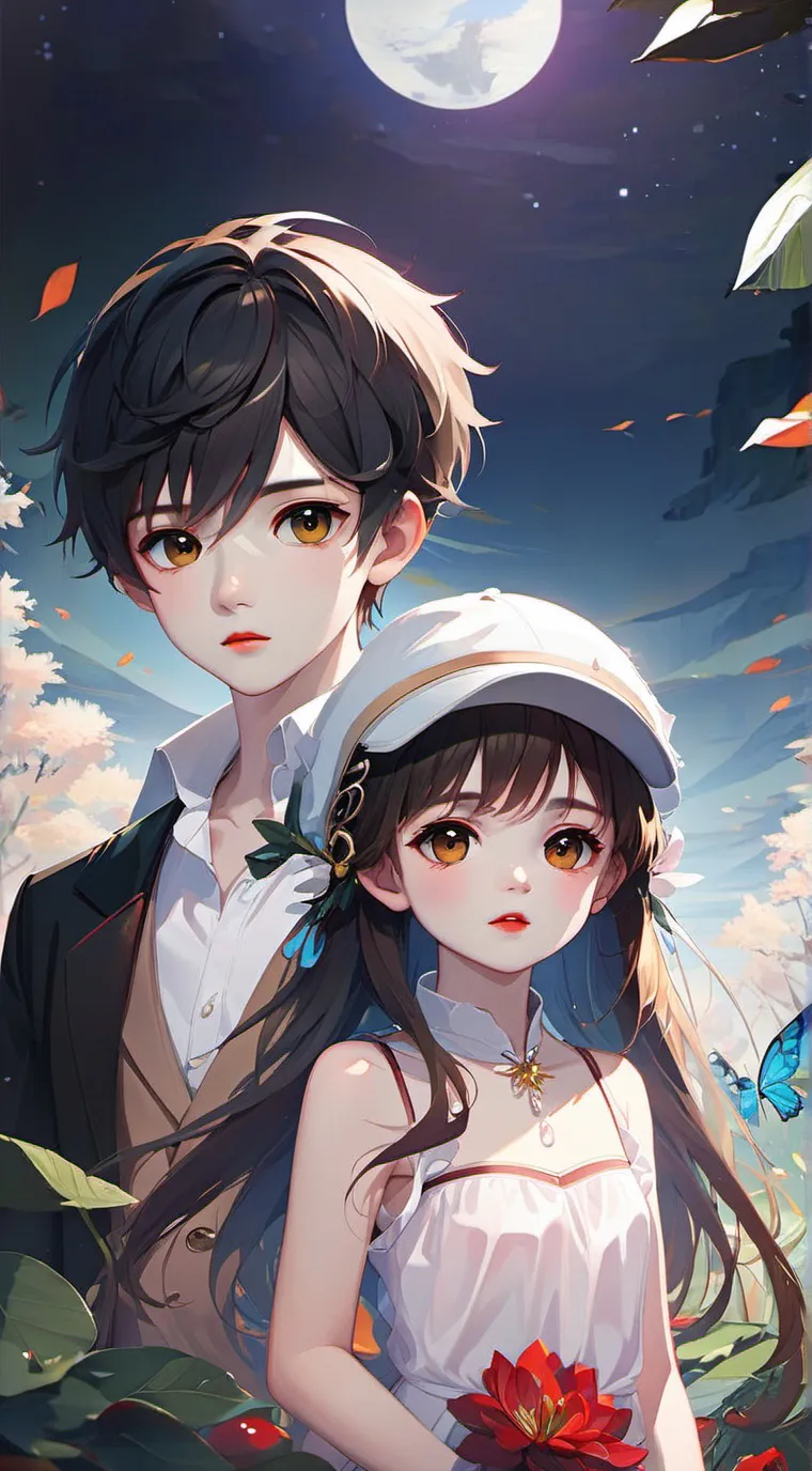 ai character: ash and Ashley  background