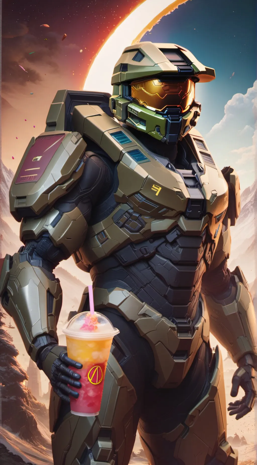ai character: Master Chief  background