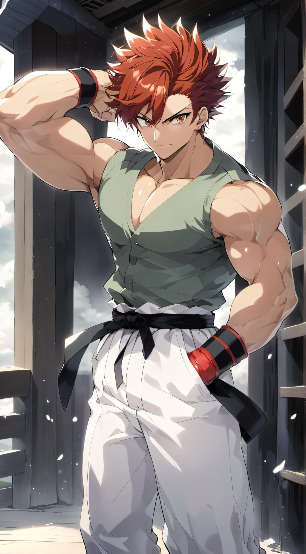 ai character: Yujiro hanma background