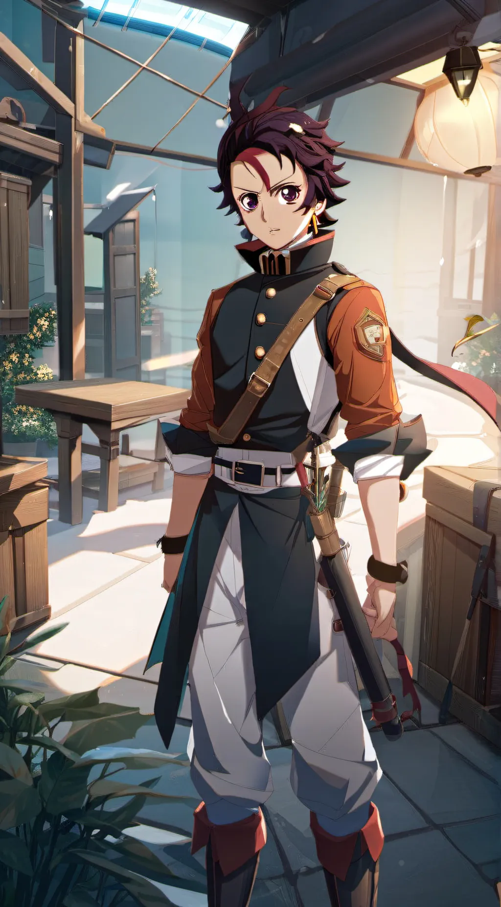 ai character: Tanjiro background