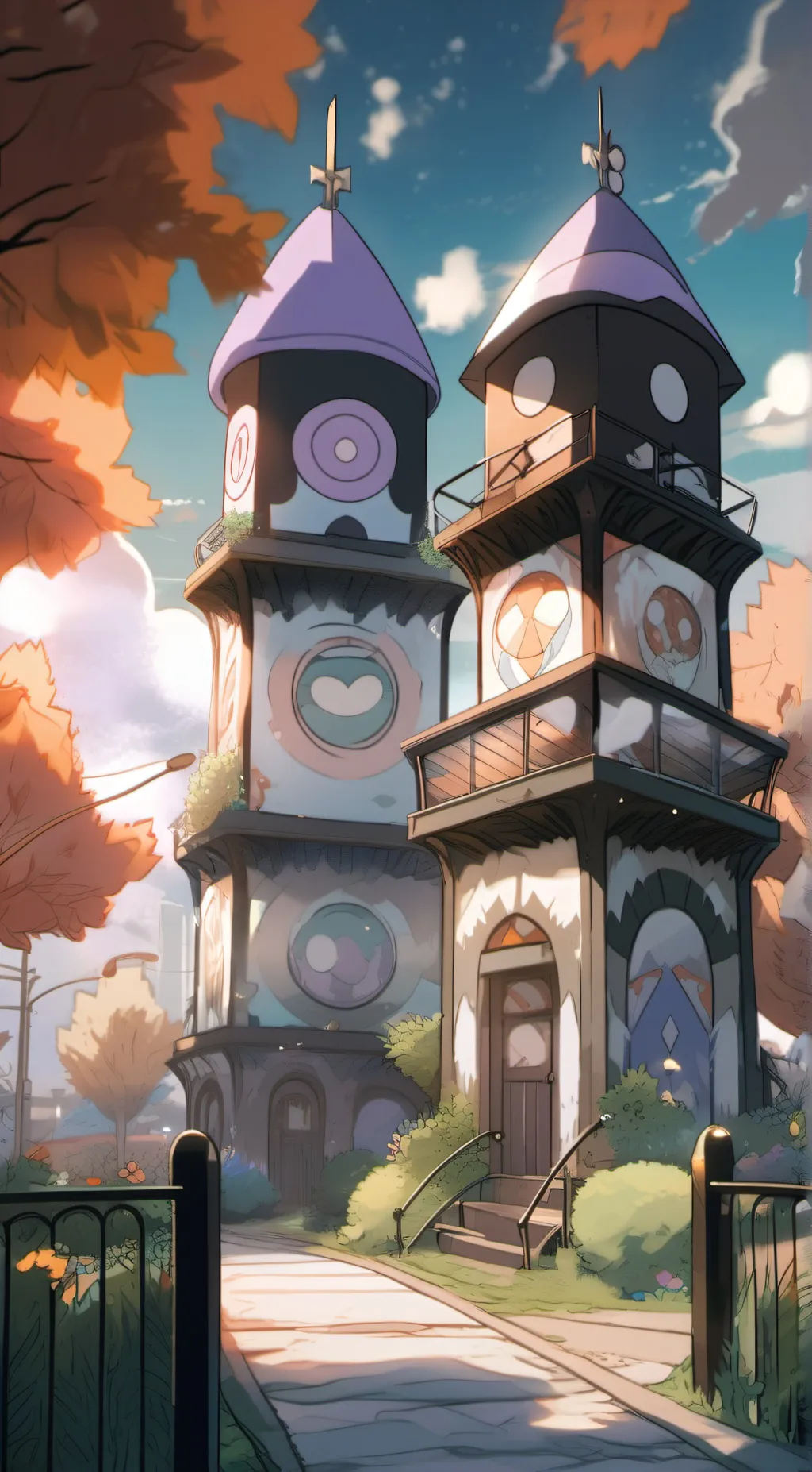 ai character: Twin pokemon tower background