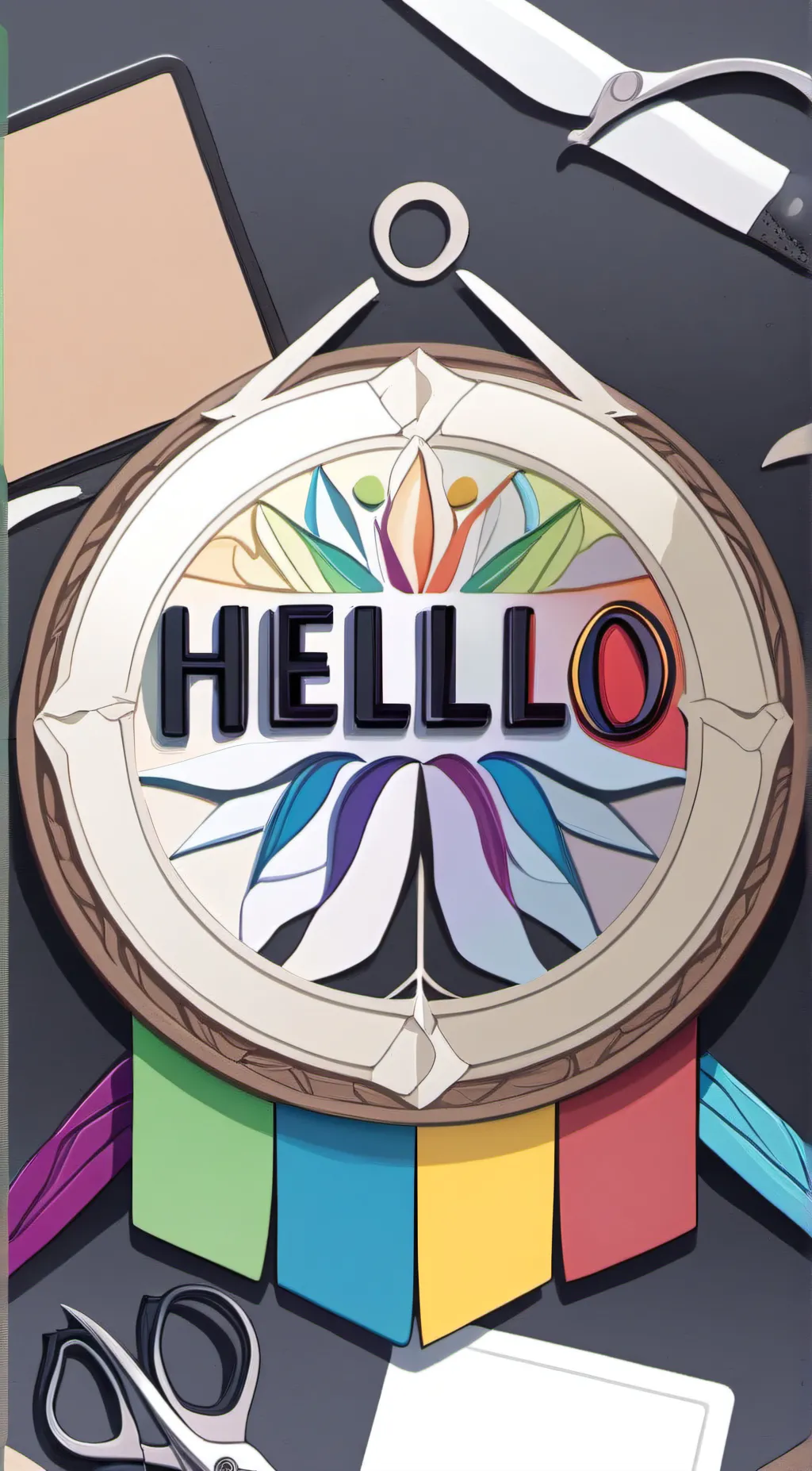 ai character: Hello  background