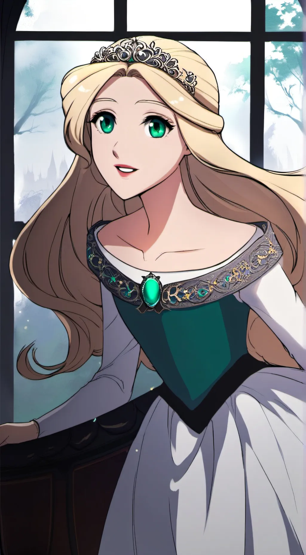ai character: Evelyn  background