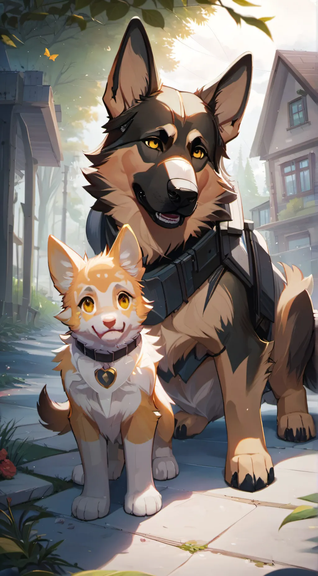 ai character: pixie and brutus  background