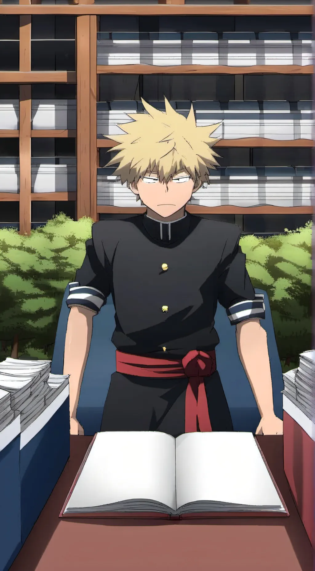 ai character: Bakugo  background
