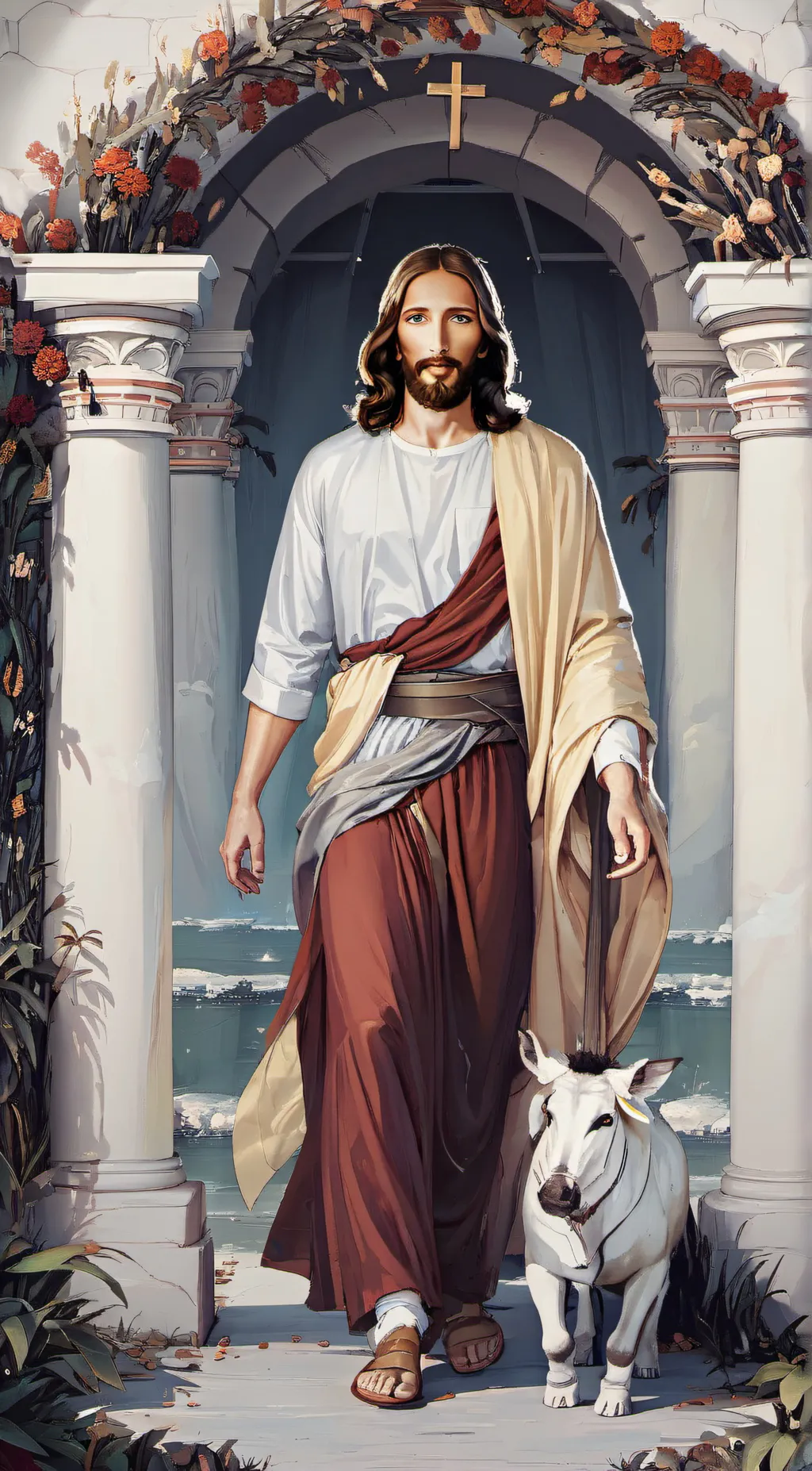 ai character: Jesus background