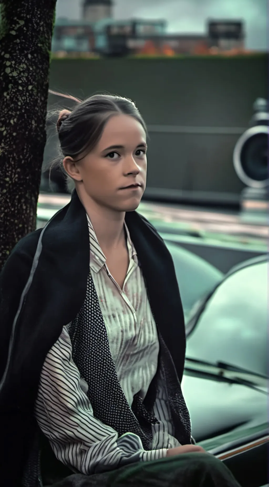 ai character: Lilly brown background