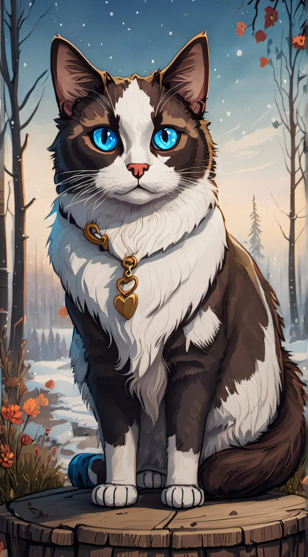 ai character: snowheart background