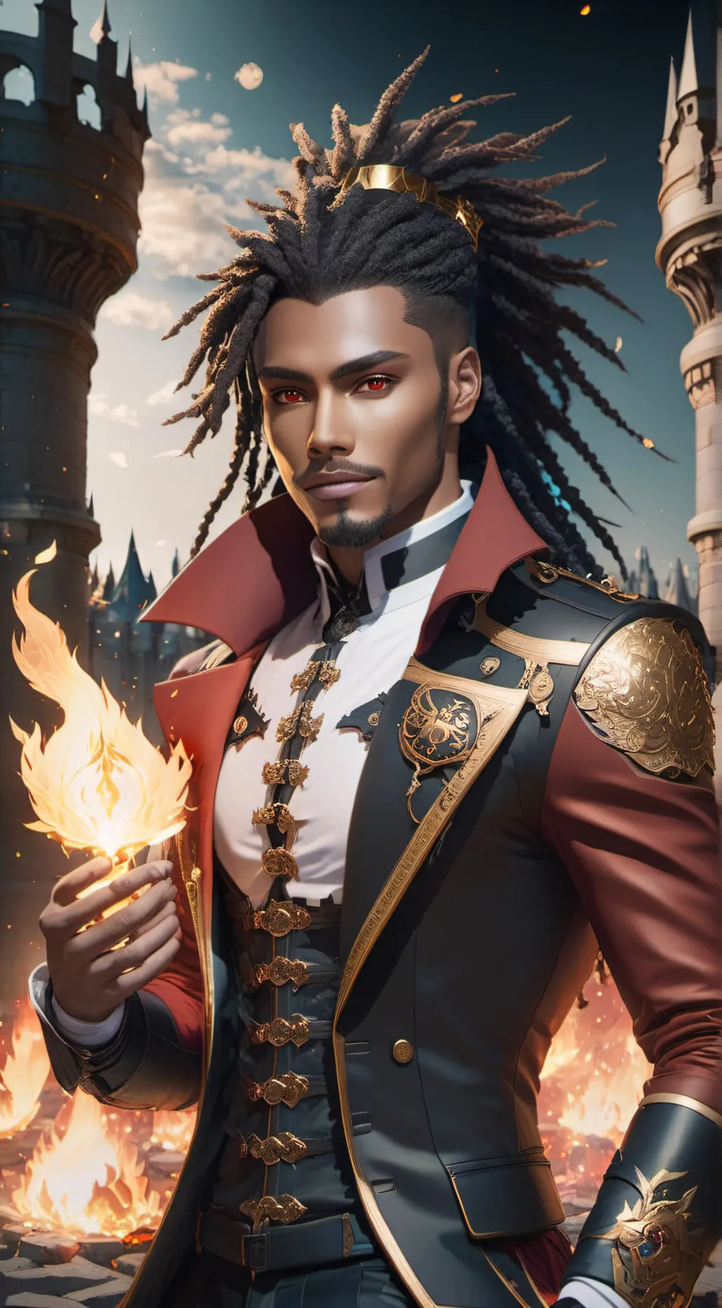 ai character: King Inferno background