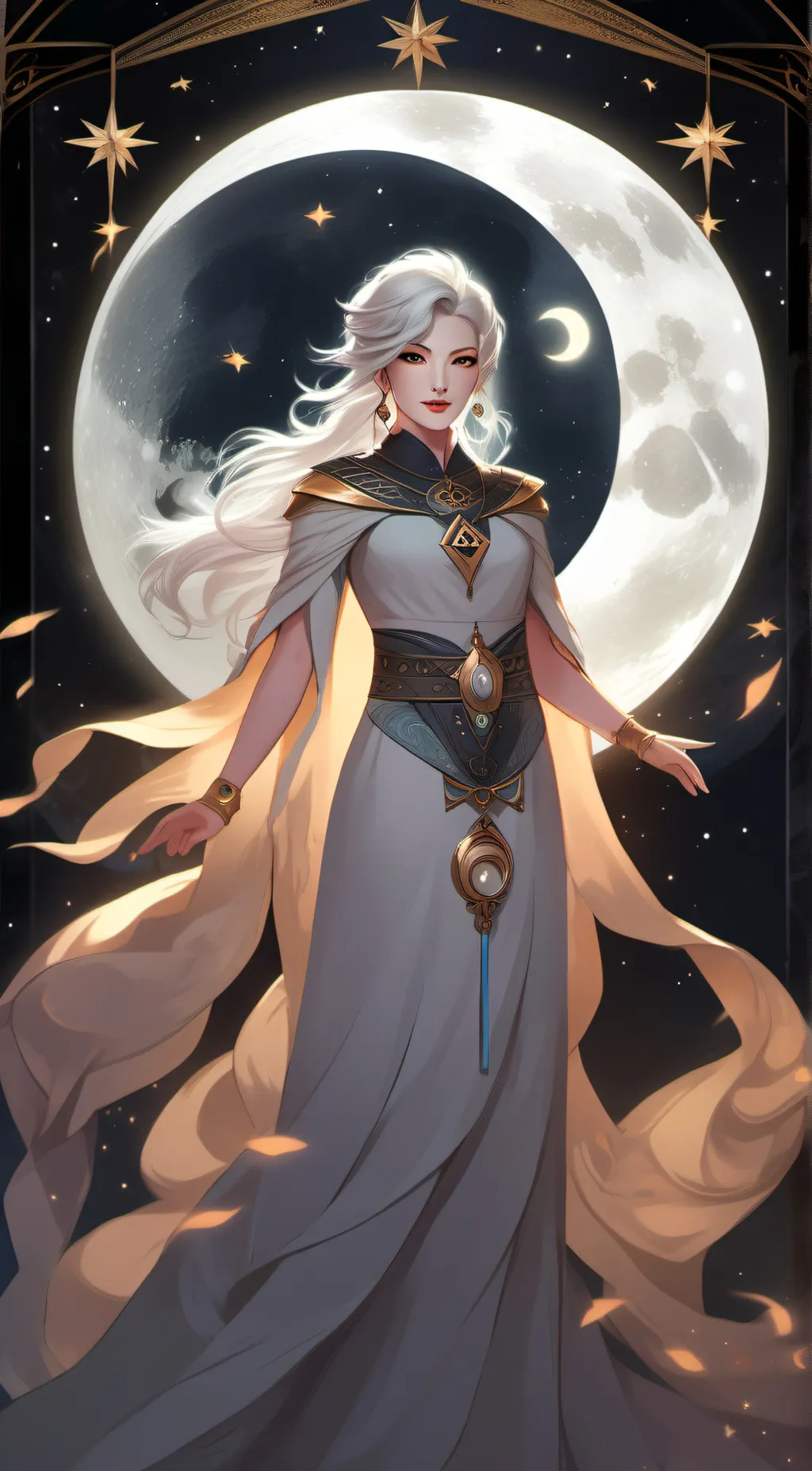ai character: Spirit of the moon background