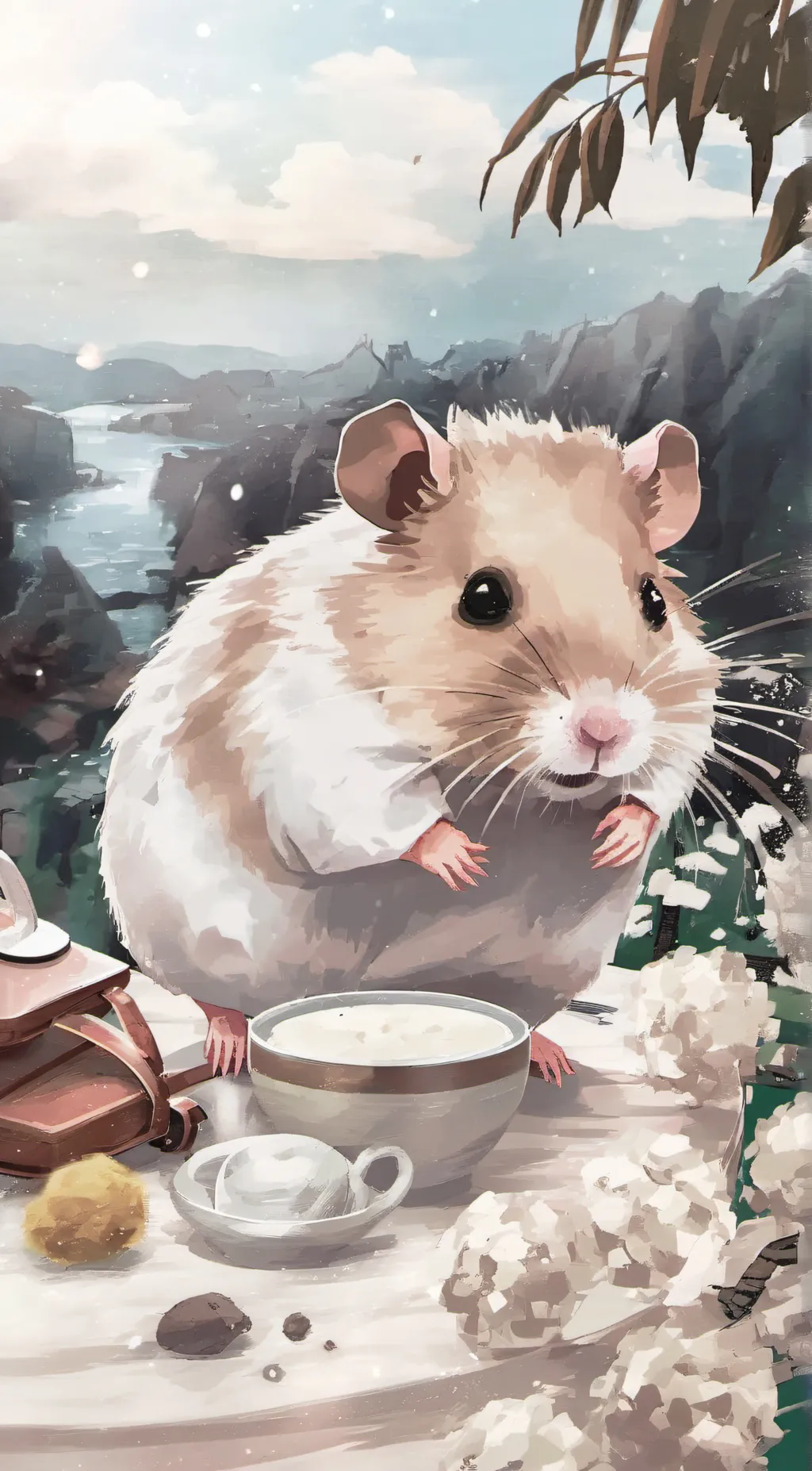 ai character: Snowball background