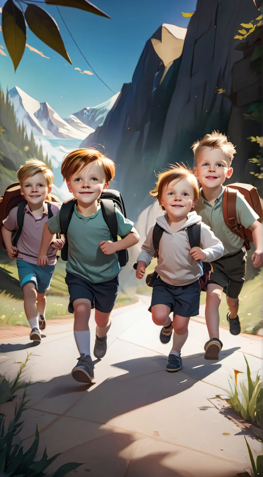 ai character: Kids adventure background