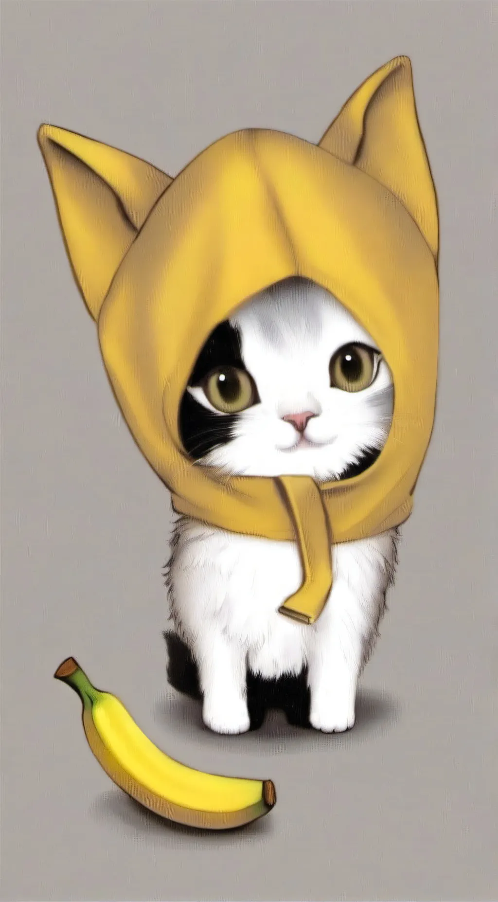 ai character: banana cat background