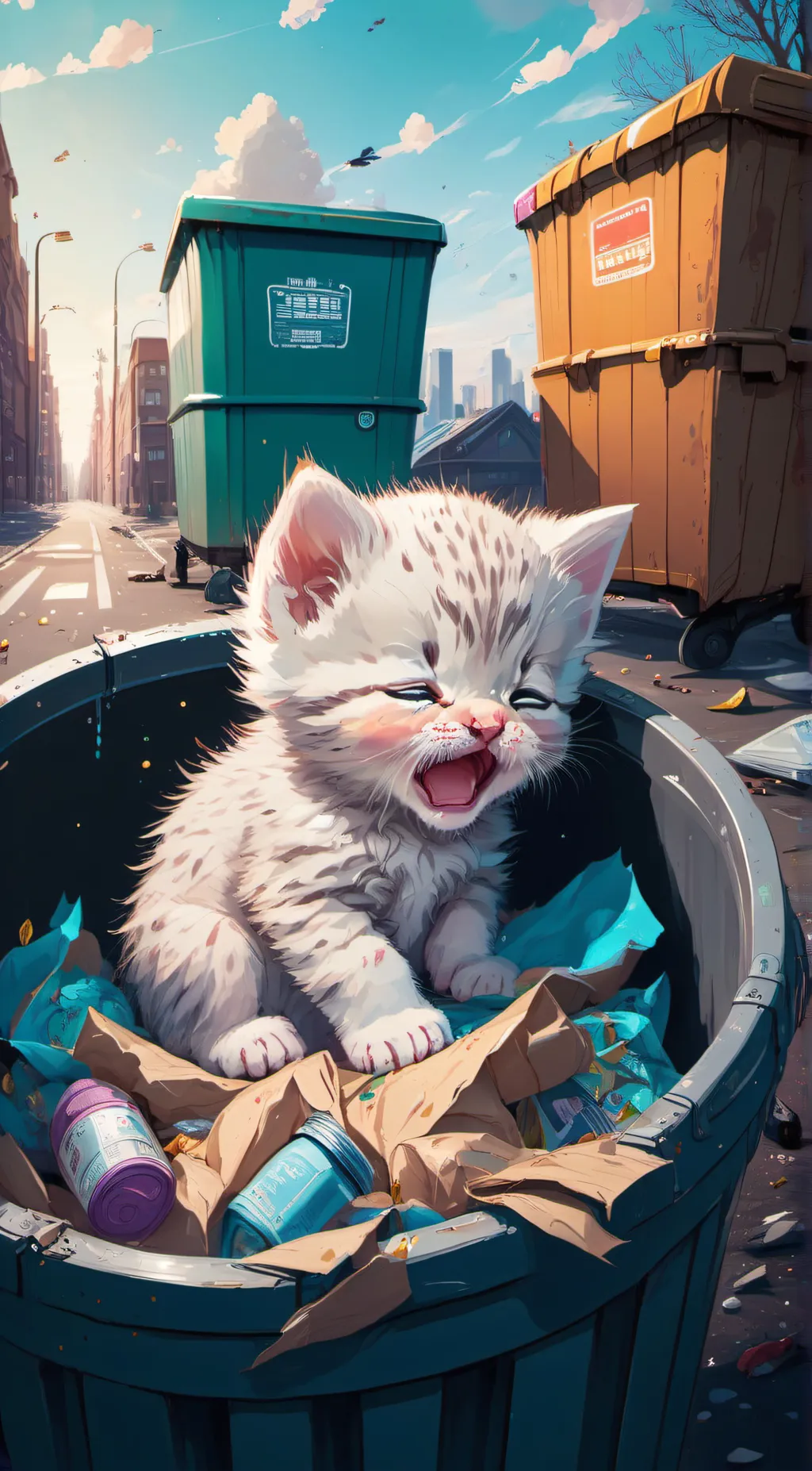 ai character: kitten background