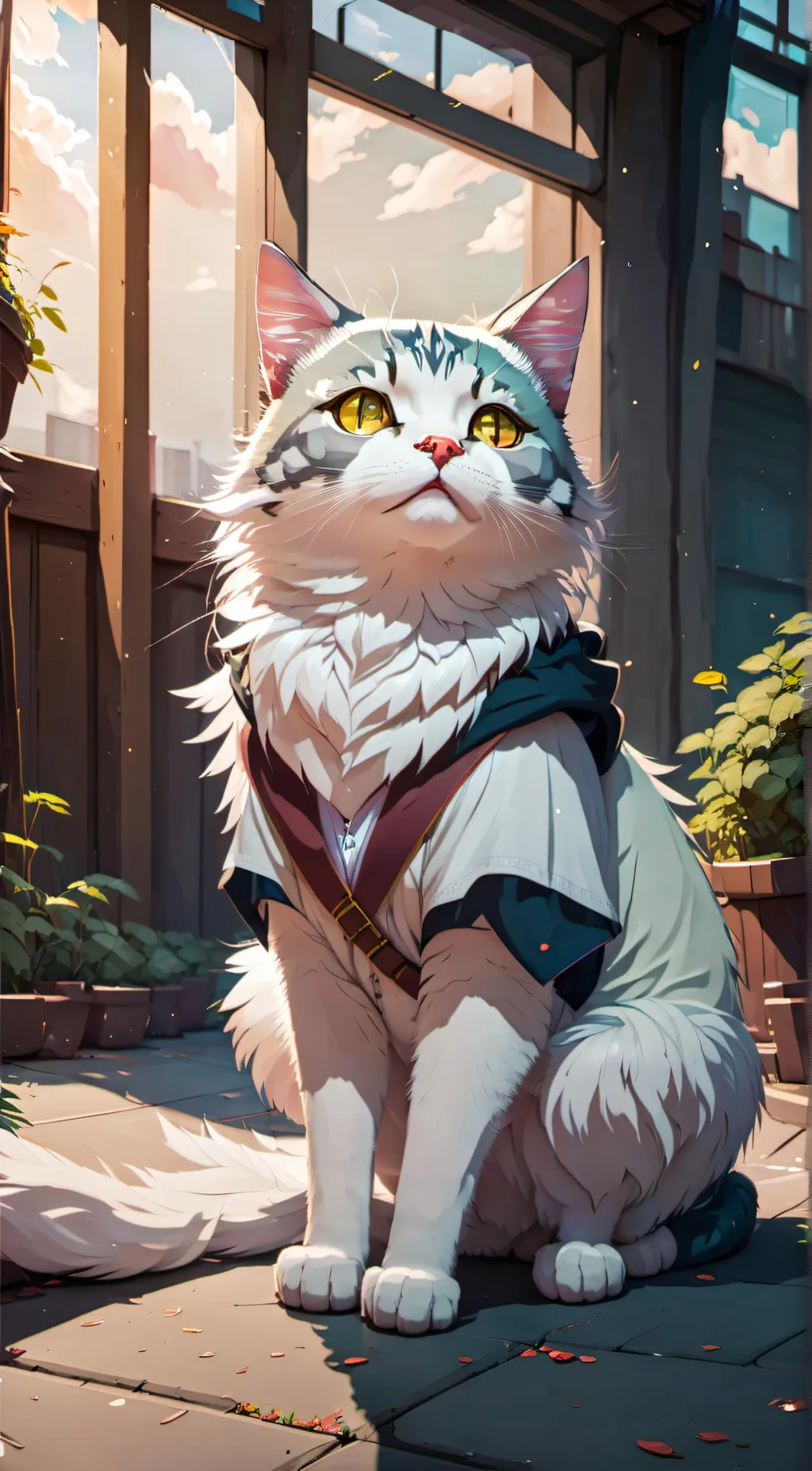 ai character: talking cat background