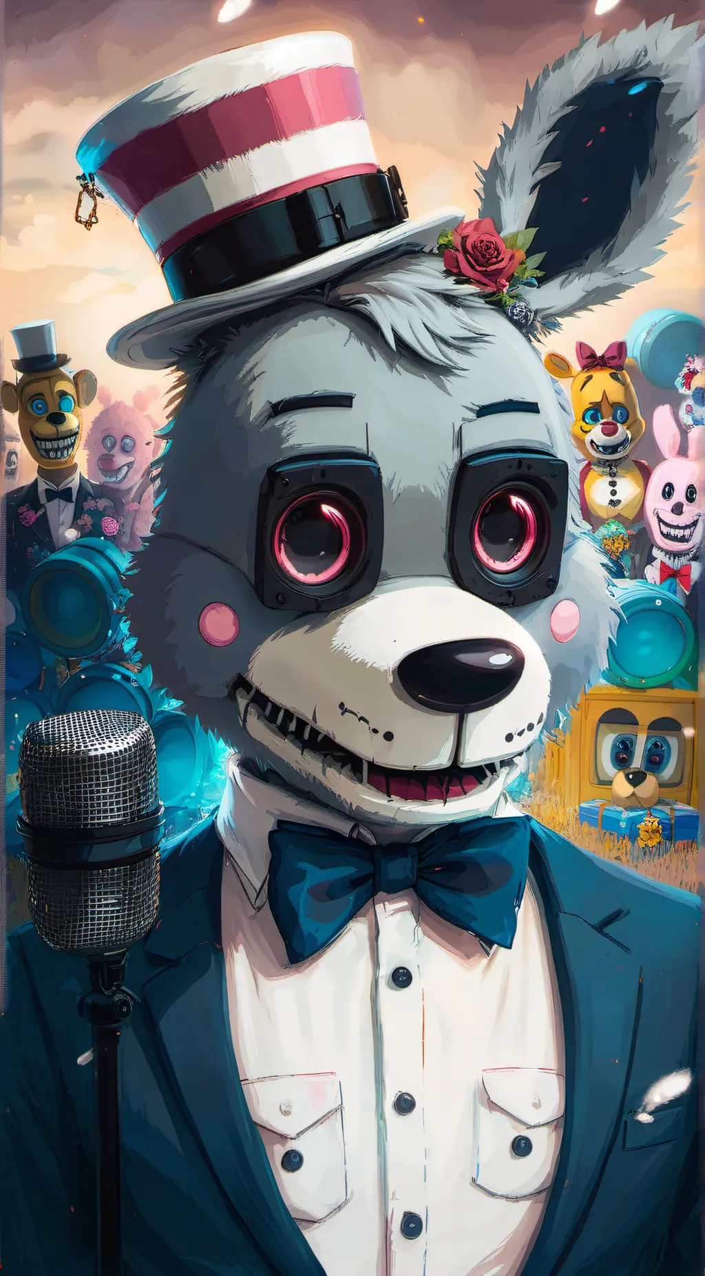 ai character: Funtime Freddy  background