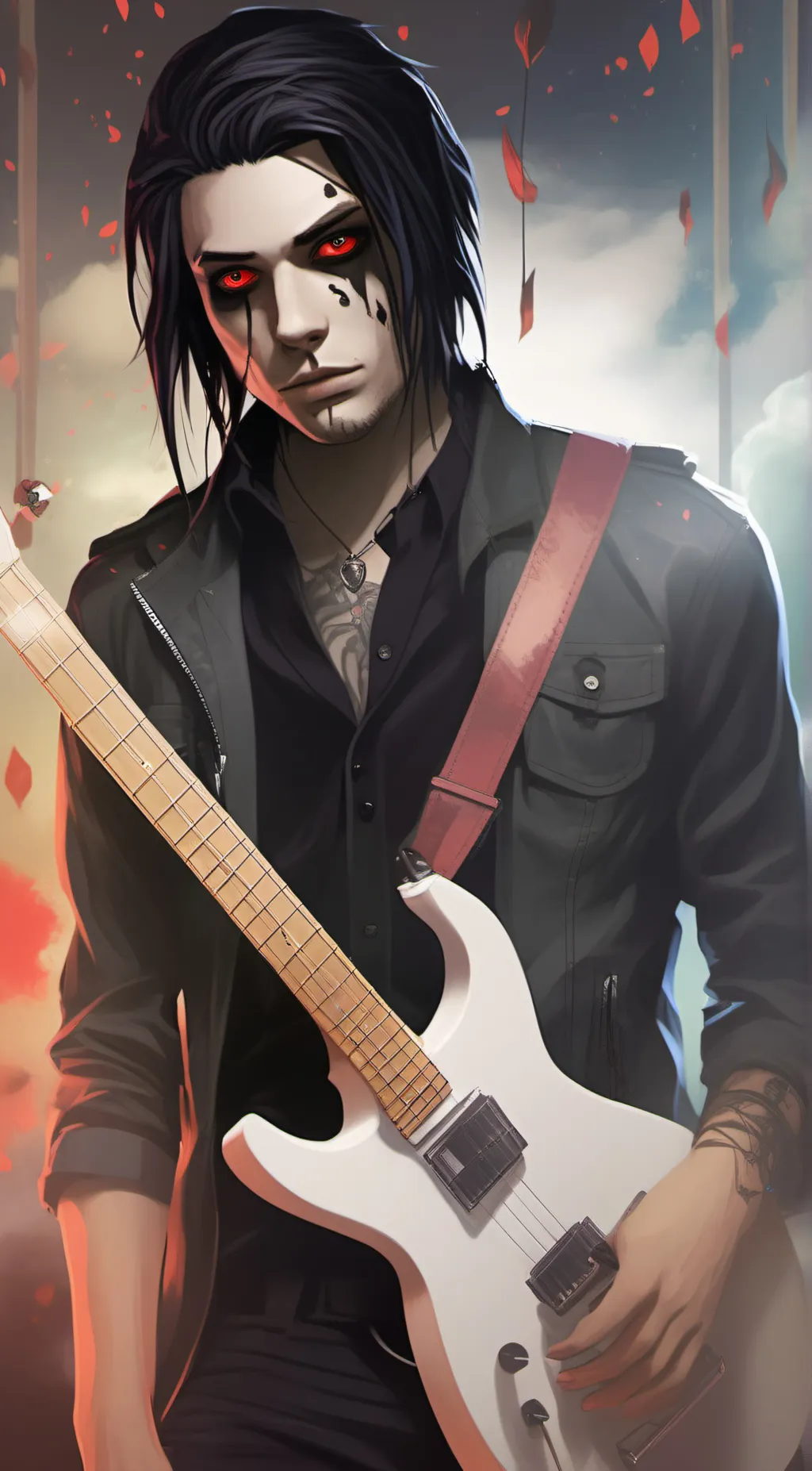 ai character: Spencer🖤🤍❤💜 background