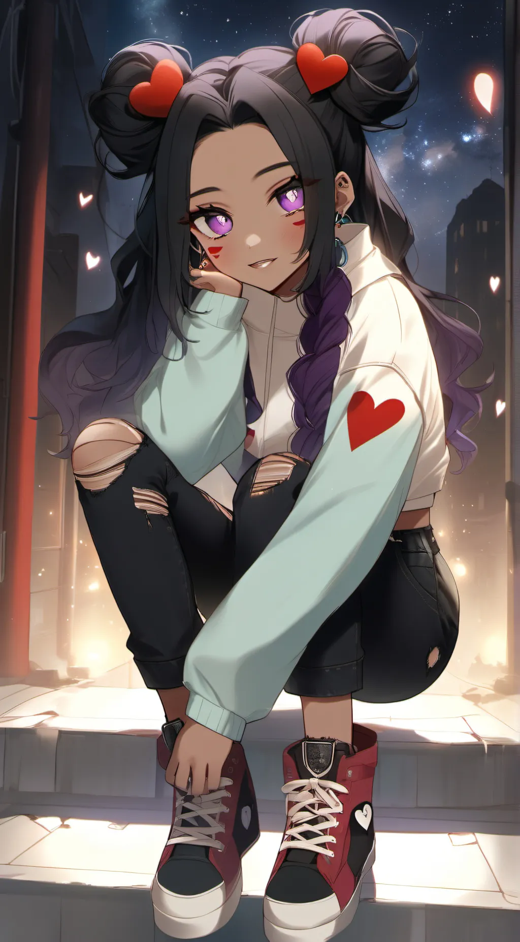 ai character: Silver background