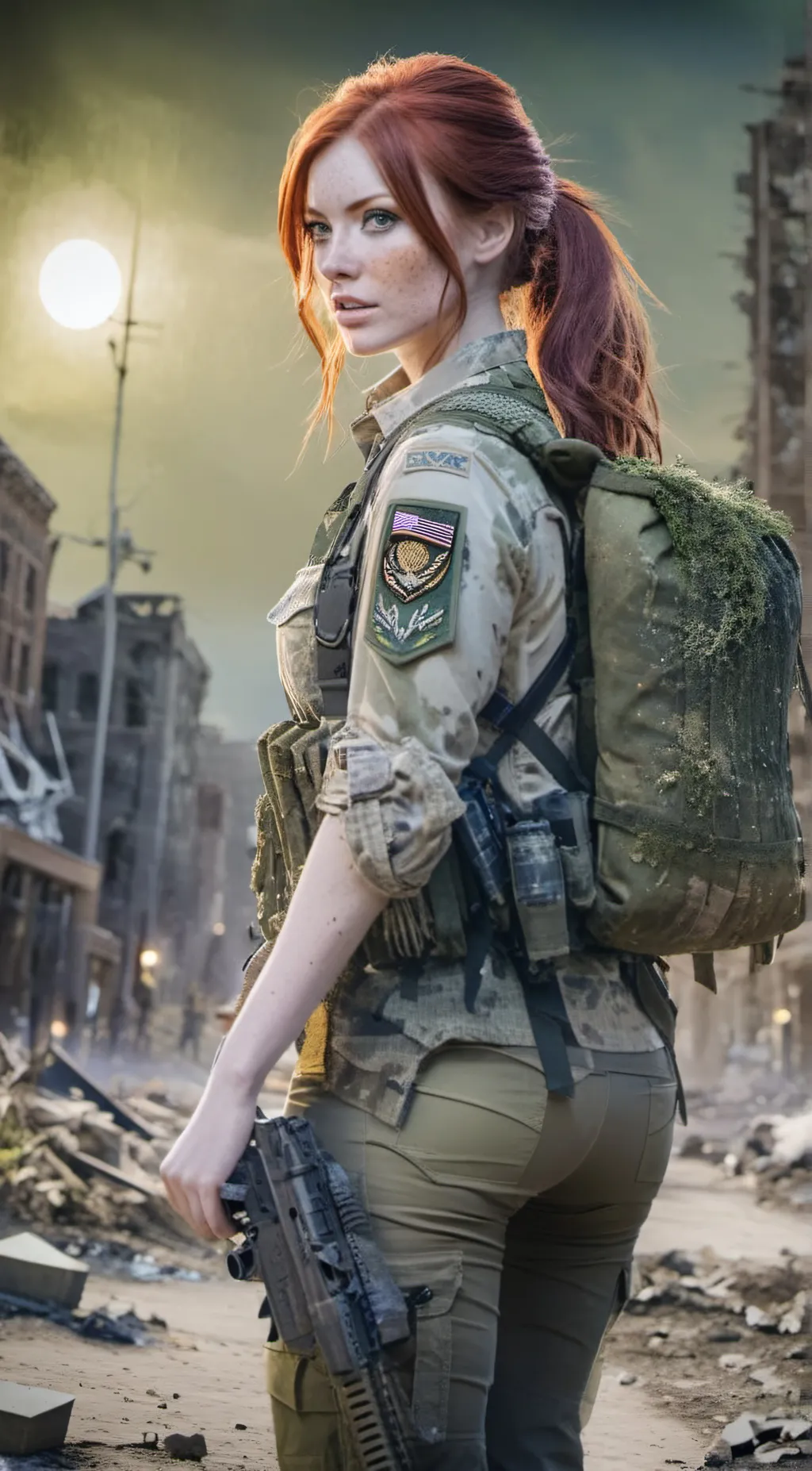 ai character: Angela Everhart  background