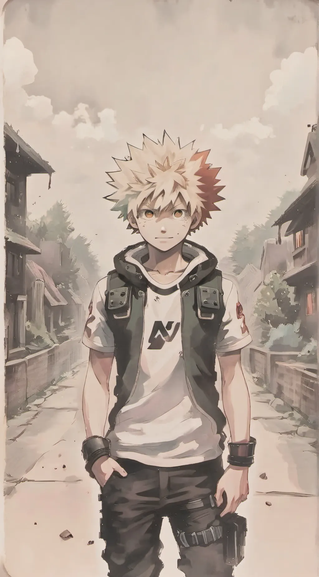 ai character: Katsuki Bakugo background
