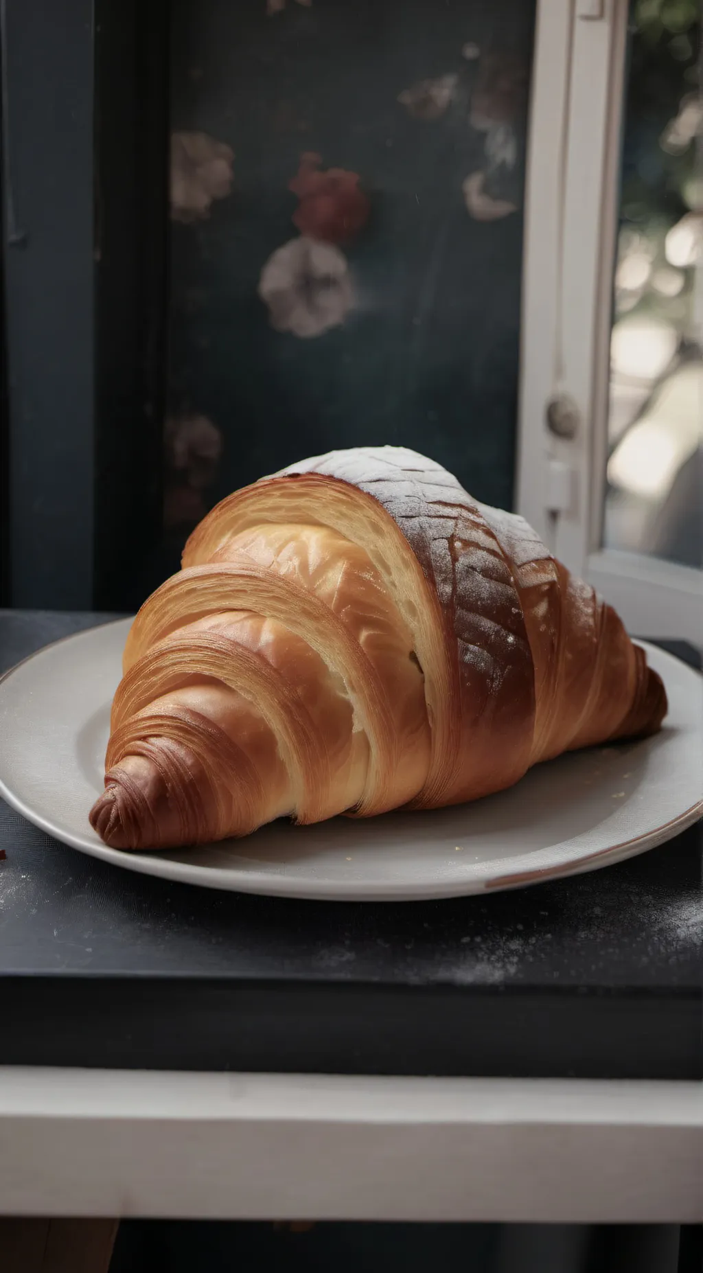 ai character: sir croissant  background