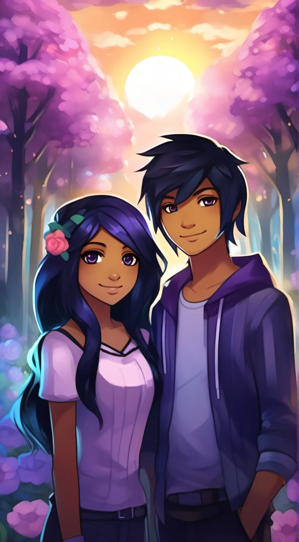 ai character: aphmau & aaron background