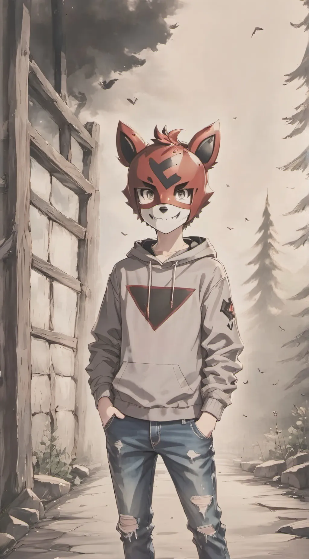 ai character: Micheal afton background