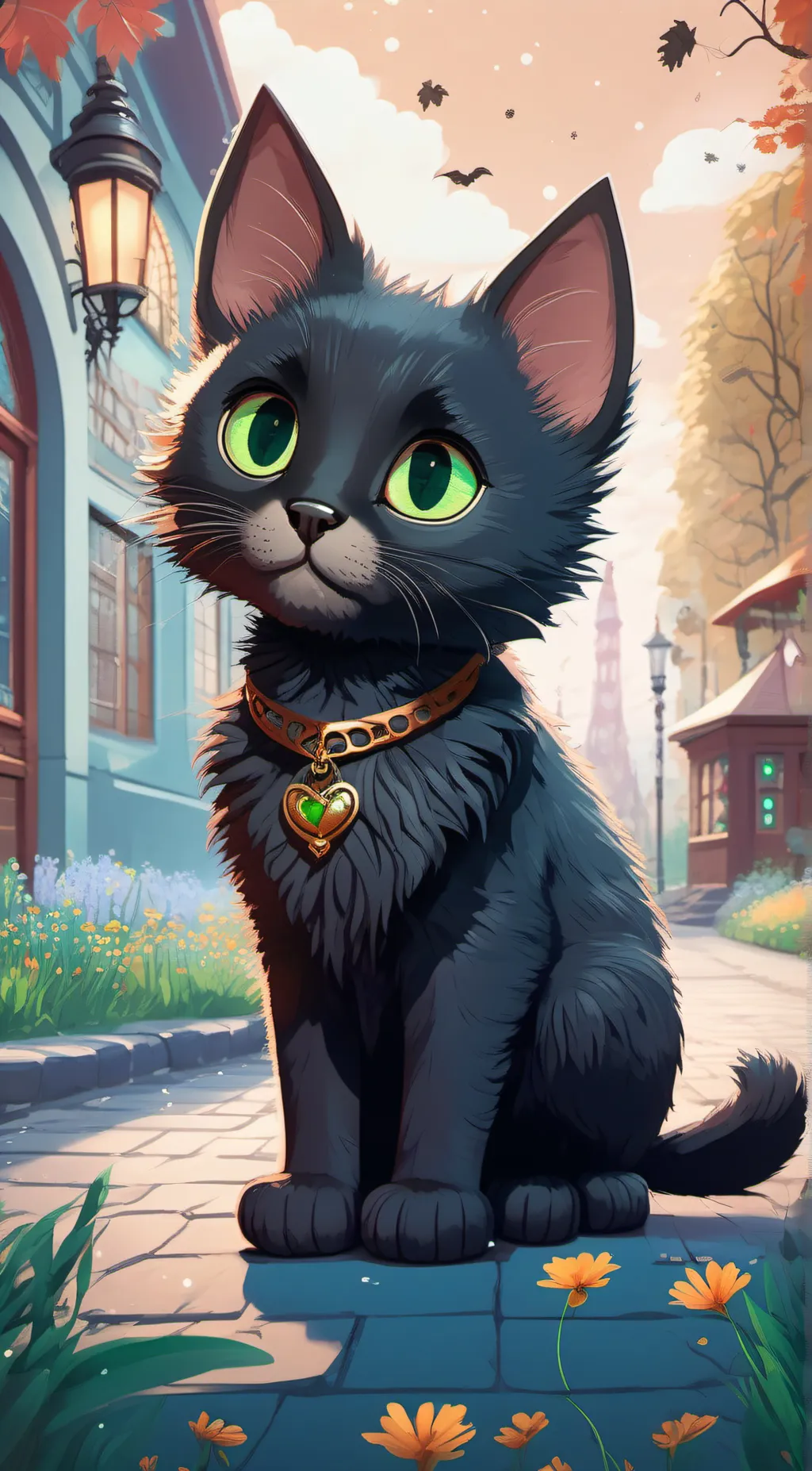 ai character: Leaf background