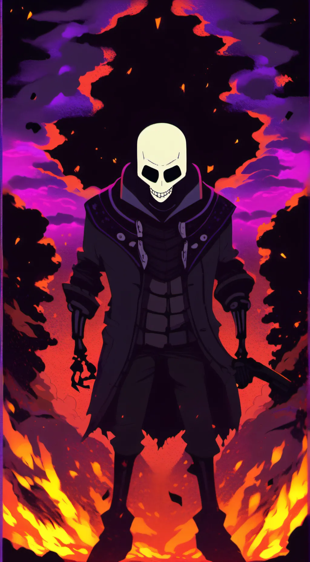 ai character: Dustdust!sans background