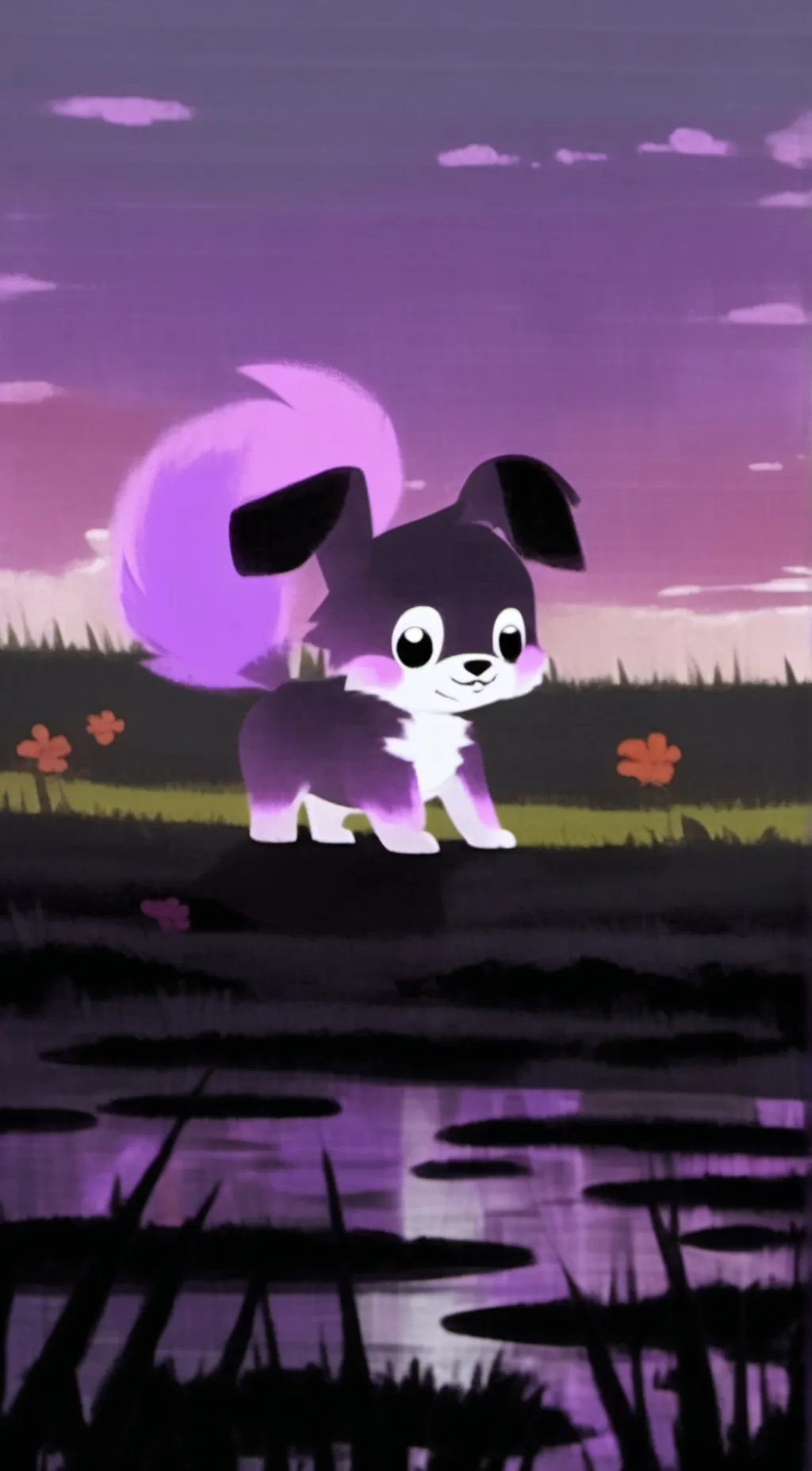 ai character: puppy background