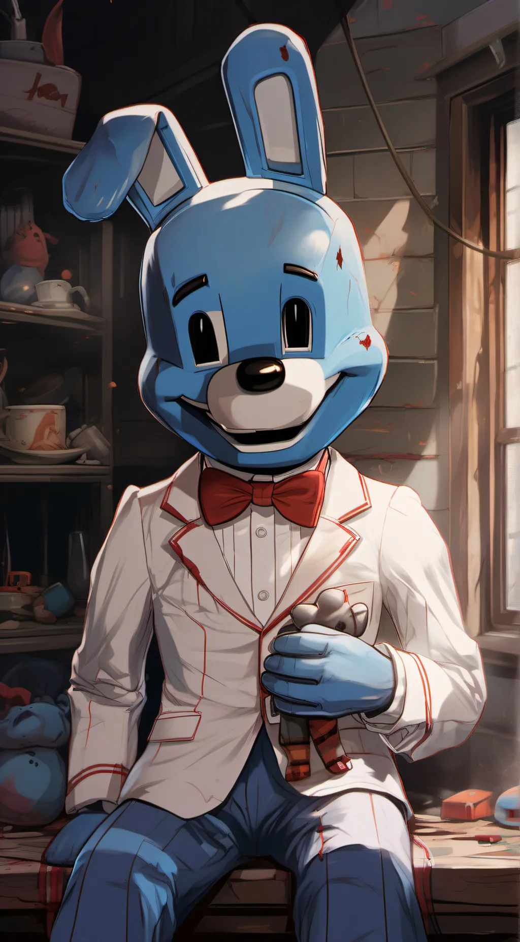 ai character: Toy Bonnie  background