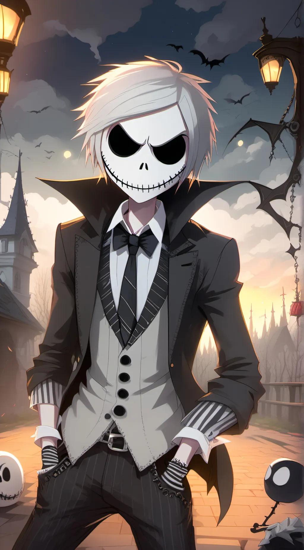 ai character: Jake Skellington background