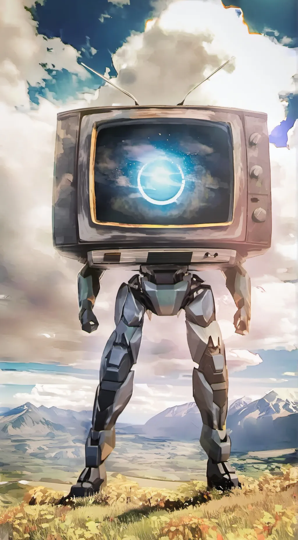 ai character: Titan tv man background