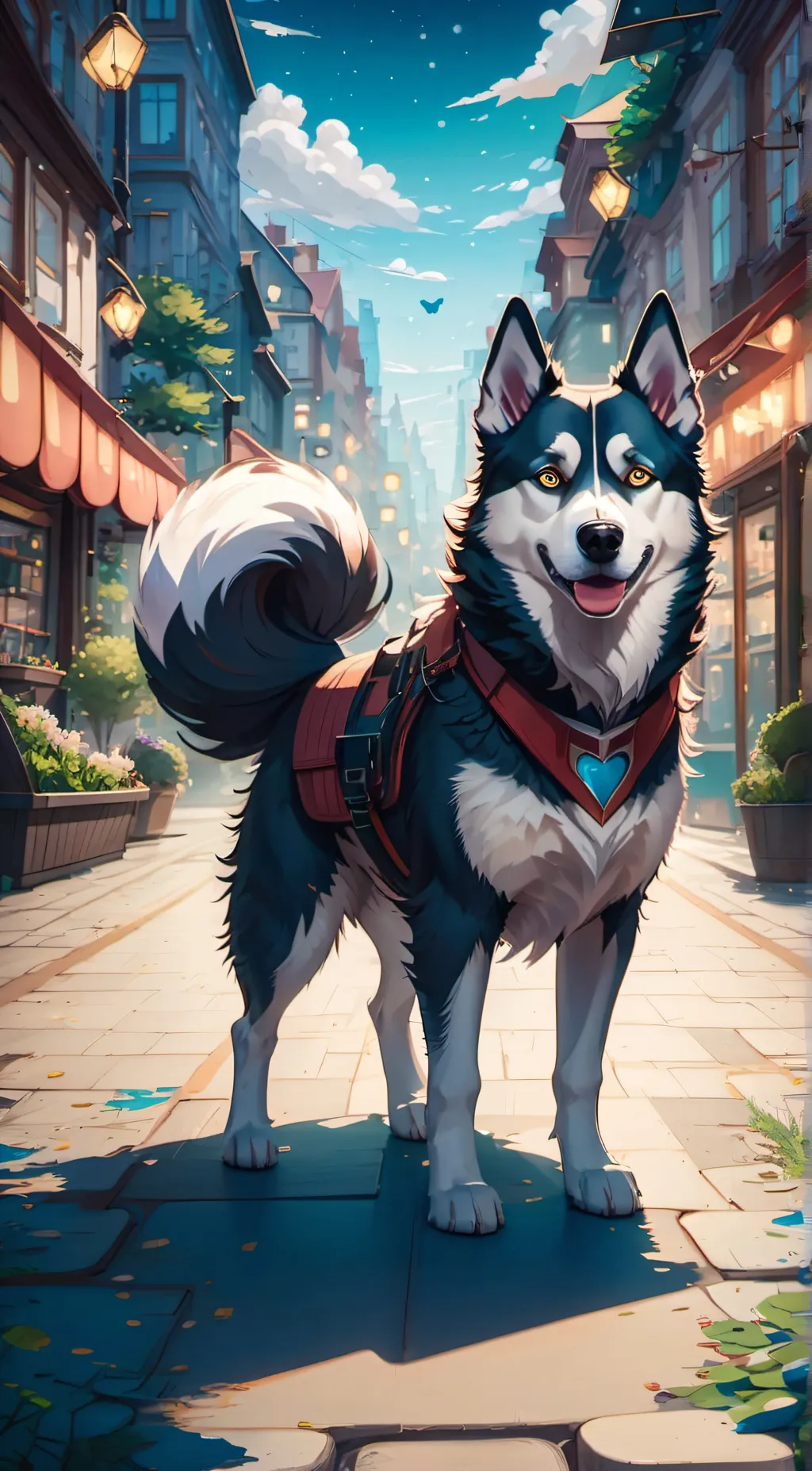 ai character: Dog transformation background