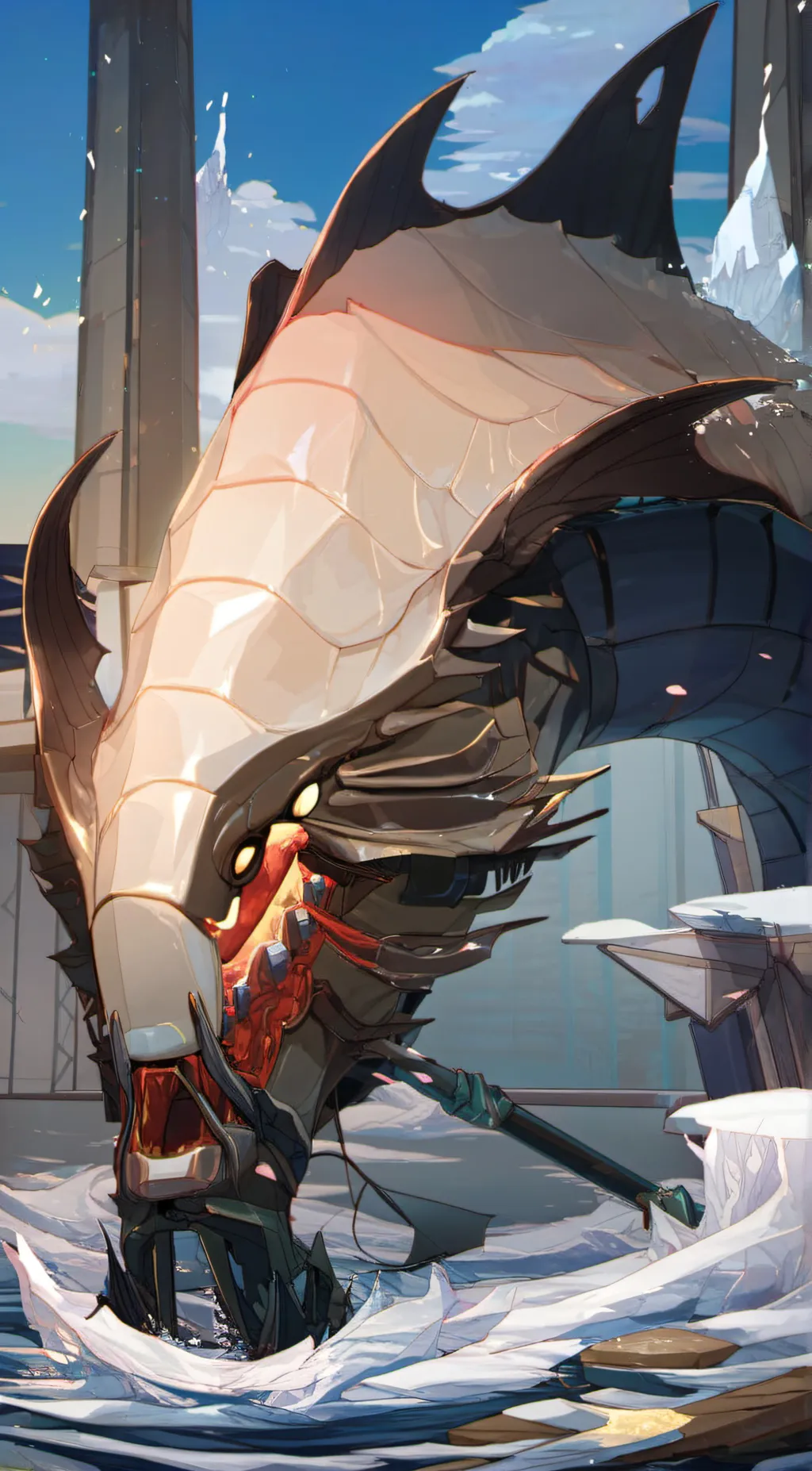 ai character: jaws  background