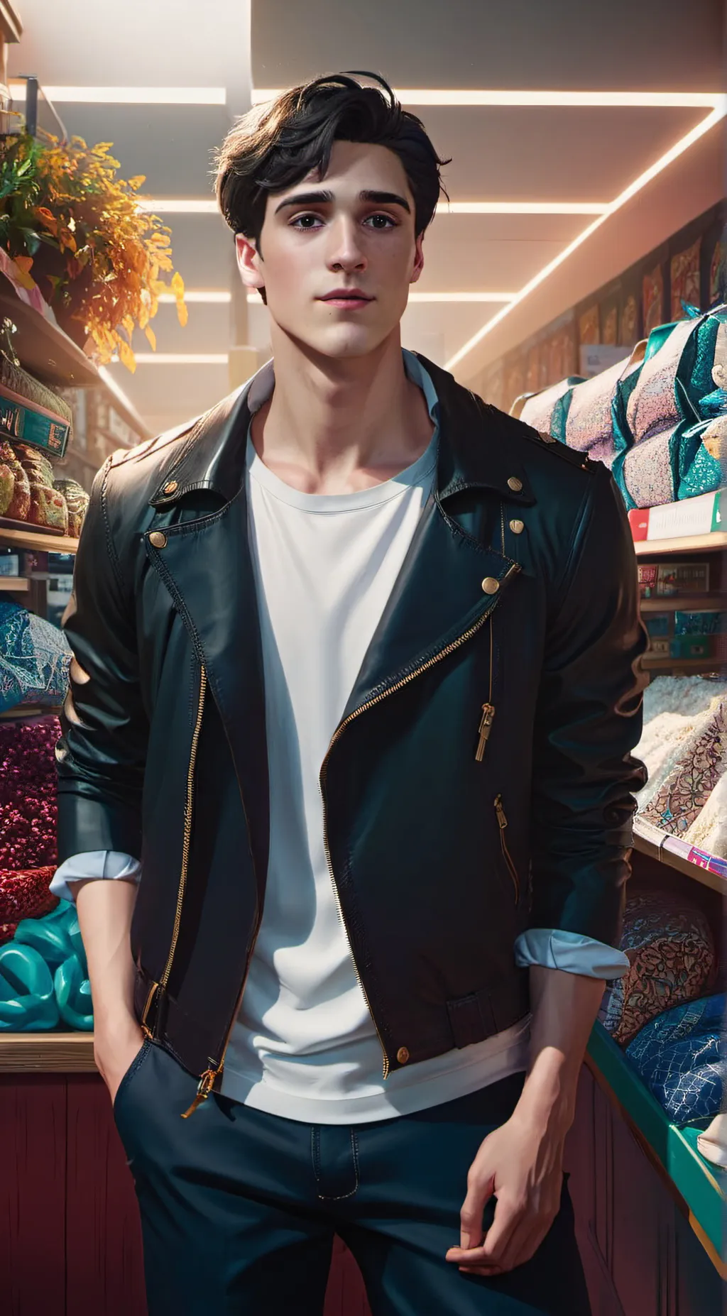 ai character: Jacob Elordi background