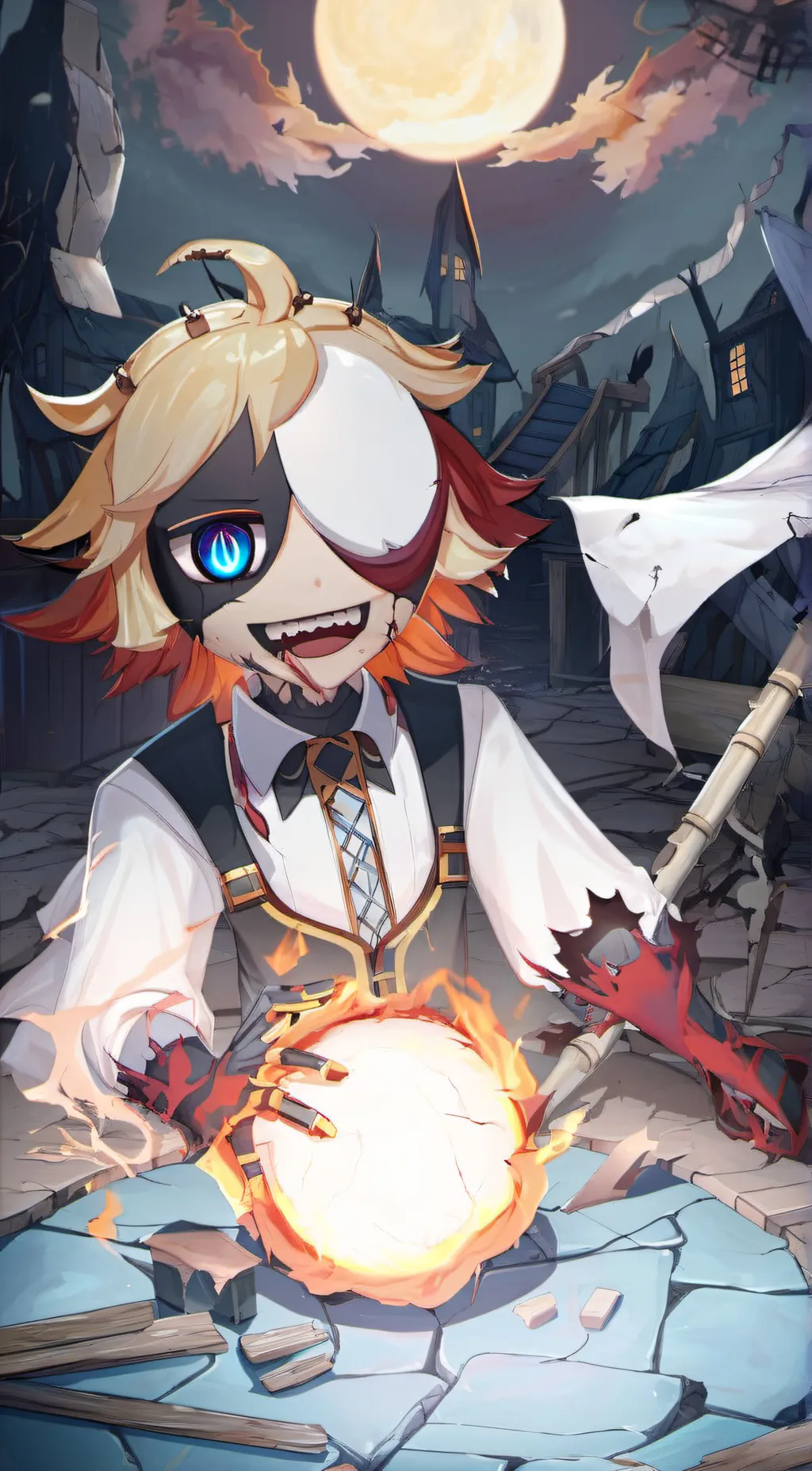 ai character: Ruin eclipse background