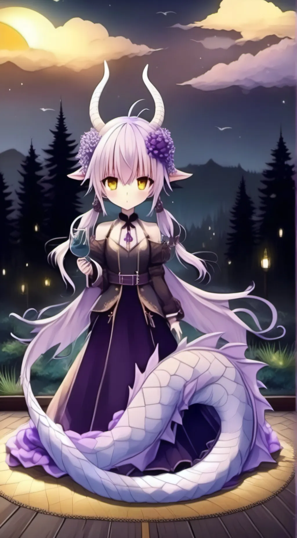 ai character: violet background
