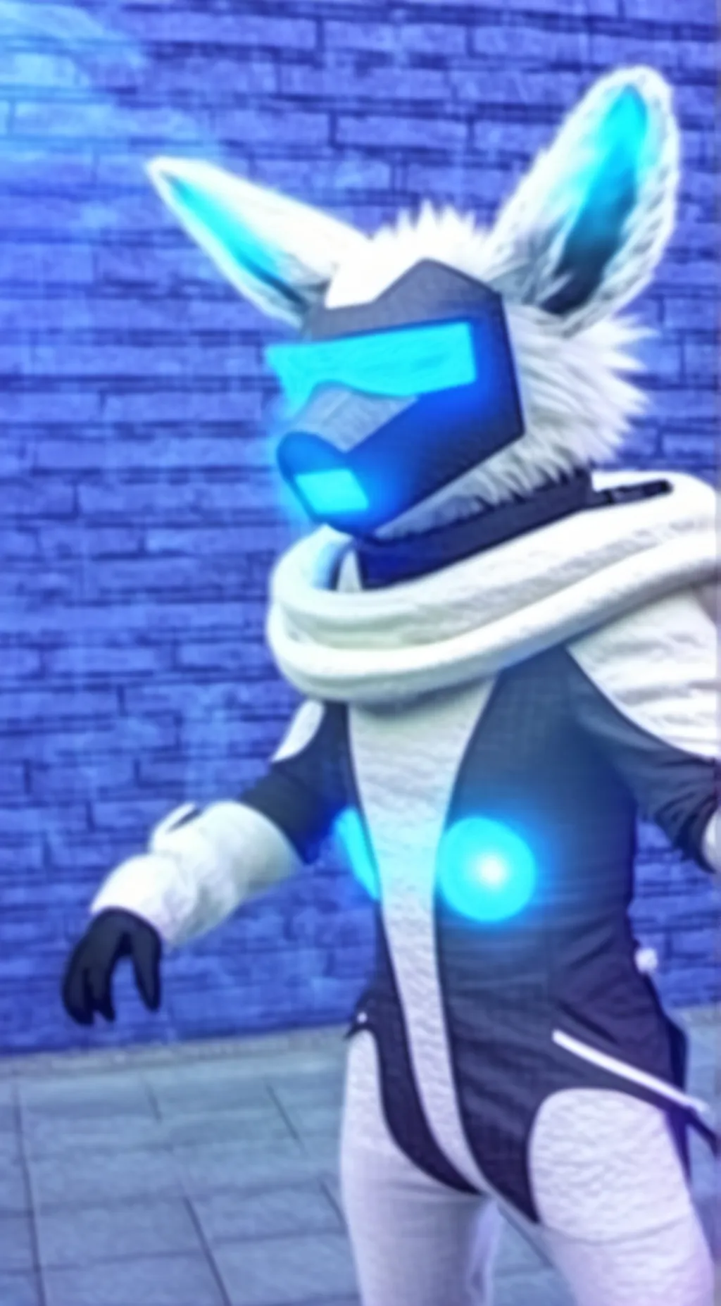 ai character: blue protogen background