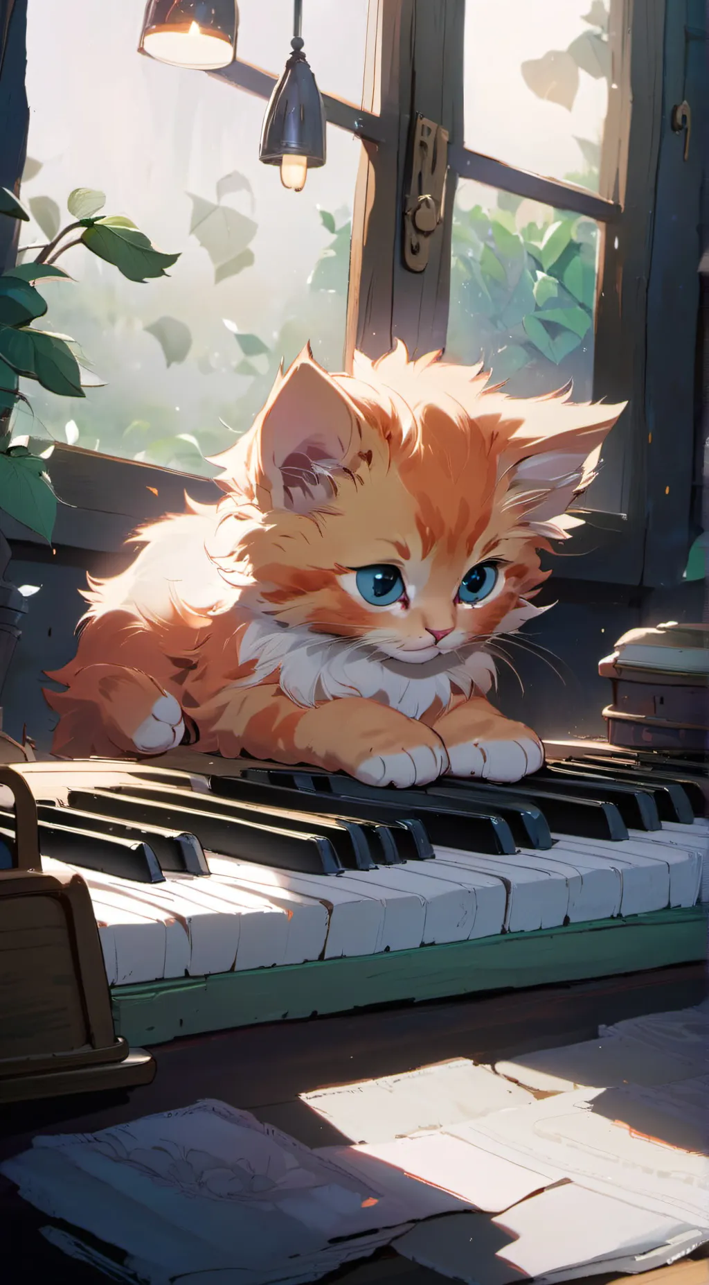 ai character: ginger background