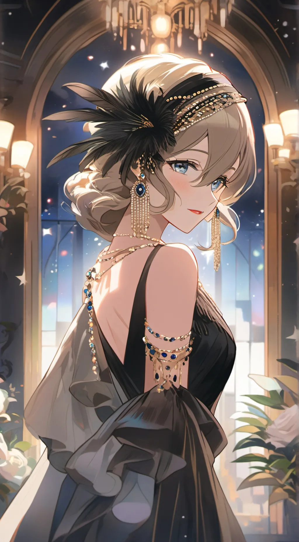 ai character: Celestia Noir background